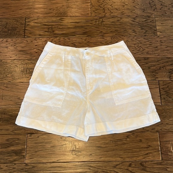 Lauren Ralph Lauren Pants - Lauren Ralph Lauren White Linen High Rise Shorts Size 10-SOLD
